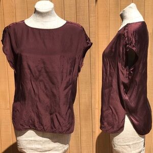 Vince Silk Slub Shirt Purple XS
